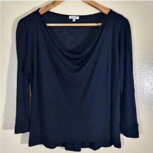 Splendid Black Cowl Neck Top